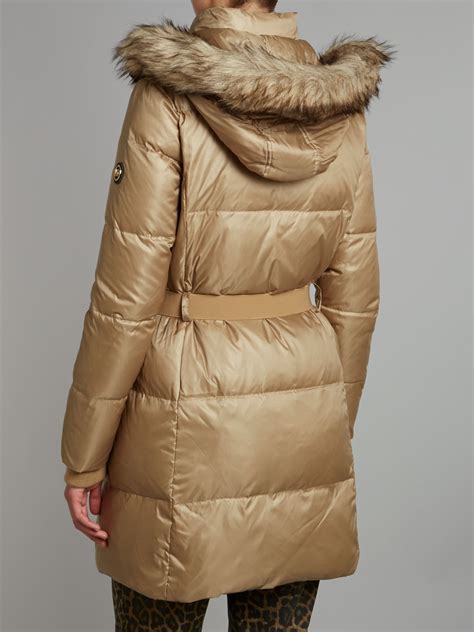 michael kors coat with fur|michael kors padded coat women's.